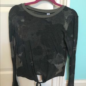 Camo long sleeve top